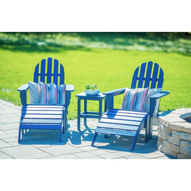 The Adirondack Set with Ottomans - Navy