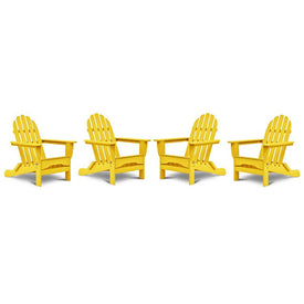 The Adirondack Chairs Set of 4 - Lemon Yellow