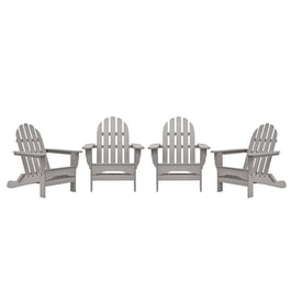 The Adirondack Chairs Set of 4 - Light Gray