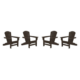 Boca Raton Adirondack Chairs Set of 4 - Chocolate
