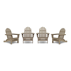 The Adirondack Chairs Set of 4 - Weathered Wood