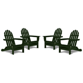 The Adirondack Chairs Set of 4 - Forest Green