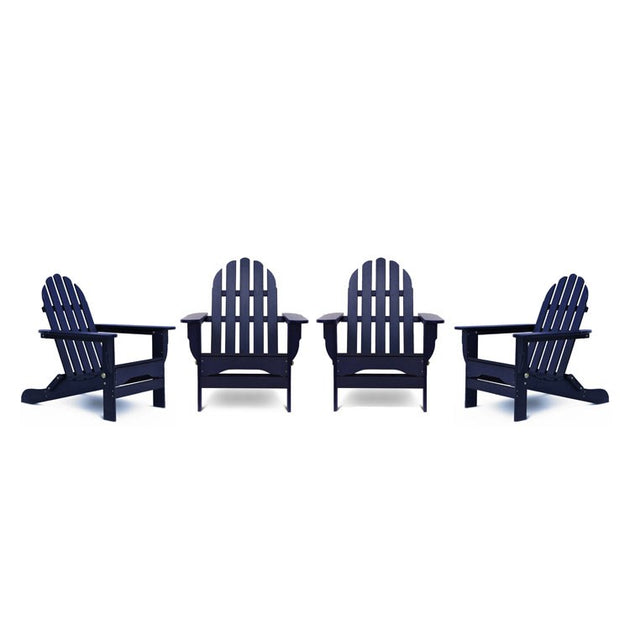 The Adirondack Chairs Set of 4 Navy Riverbend Home
