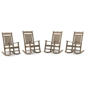 Classic Rockers Set of 4 - Weathered Wood