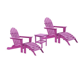 The Adirondack Set with Ottomans - Lilac