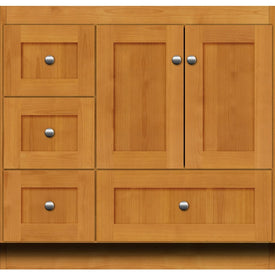 Simplicity Shaker 36"W x 21"D x 34.5"H Single Bathroom Vanity Cabinet Only with Left Drawers