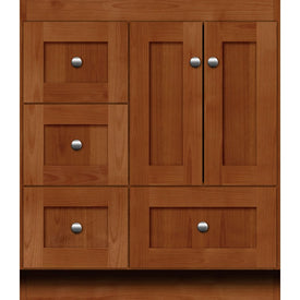 Simplicity Shaker 30"W x 21"D x 34.5"H Single Bathroom Vanity Cabinet Only with Left Drawers