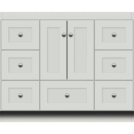 Simplicity Shaker 42"W x 21"D x 34.5"H Single Bathroom Vanity Cabinet Only with Side Drawers