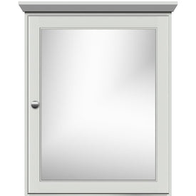 24"W x 27"H x 6.5"D Single Door Surface-Mount Medicine Cabinet Rounded/Mirror