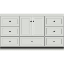 Simplicity Ultraline 60"W x 21"D x 34.5"H Double Bathroom Vanity Cabinet Only with Side Drawers