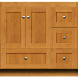 Simplicity Shaker 36"W x 21"D x 34.5"H Single Bathroom Vanity Cabinet Only with Right Drawers