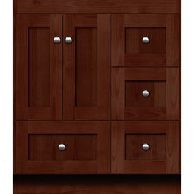 Simplicity Shaker 30"W x 21"D x 34.5"H Single Bathroom Vanity Cabinet Only with Right Drawers