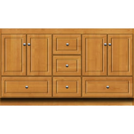 Simplicity Ultraline 60"W x 21"D x 34.5"H Double Bathroom Vanity Cabinet Only with Center Drawers