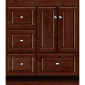 Simplicity Ultraline 30"W x 21"D x 34.5"H Single Bathroom Vanity Cabinet Only with Left Drawers
