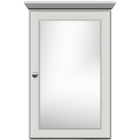19"W x 27"H x 6.5"D Single Door Surface-Mount Medicine Cabinet Rounded/Mirror