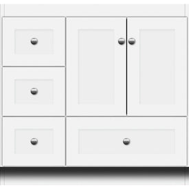 Simplicity Shaker 36"W x 21"D x 34.5"H Single Bathroom Vanity Cabinet Only with Left Drawers