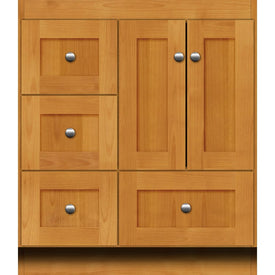 Simplicity Shaker 30"W x 21"D x 34.5"H Single Bathroom Vanity Cabinet Only with Left Drawers