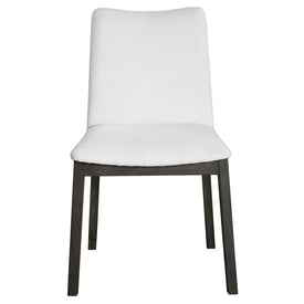Delano White Armless Chairs Set of 2