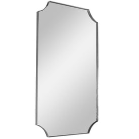 Lennox Nickel Scalloped Corner Wall Mirror