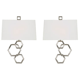 Deseret Nickel Two-Light Wall Sconces Set of 2