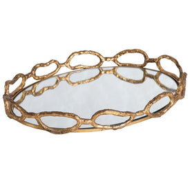 Cable Chain Wall Mirrored Tray