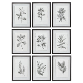 Farmhouse Florals Framed Art Prints Set of 9