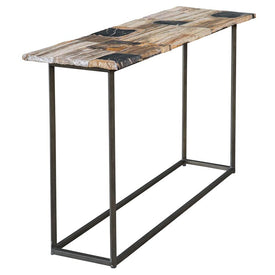 Iya Petrified Wood Console Table