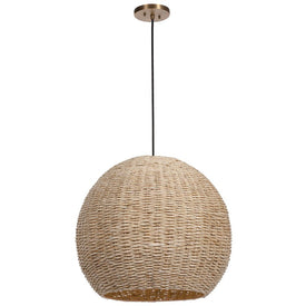 Seagrass Single-Light Dome Pendant
