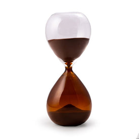 Phillip 60-Minute Amber and Clear Glass Sand Timer with Amber Sand