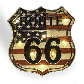 Route 66 LED Metal Wall Decor