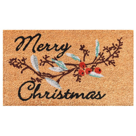 Merry Christmas Berries 17" x 29" Doormat