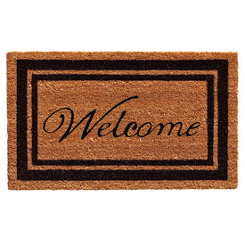 Black Border Welcome 18" x 30" Doormat