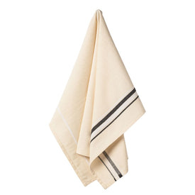 French Stripes 100% Cotton Kitchen Towels Set of 2 - Black
