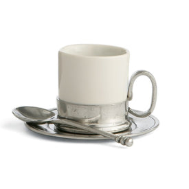 Tuscan Espresso Cup and Saucer with Spoon