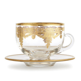 Vetro Gold Coffee Cup and Saucer