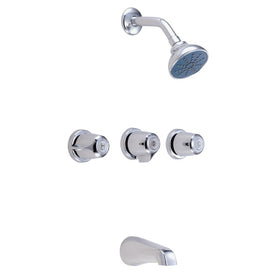 Gerber Classics Three-Handle Threaded Tub and Shower Fitting with Sweat Connections