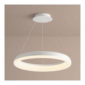 Roswell Single-Light LED 24" Pendant - White