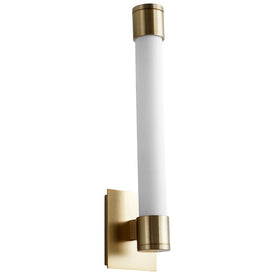 Zenith Single-Light LED Bathroom Wall Sconce - Aged Brass