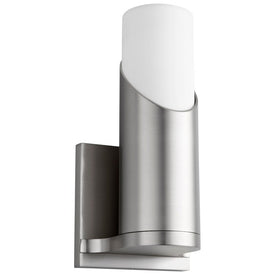 Ellipse Single-Light Wall Sconce with Acrylic Shade- - Satin Nickel