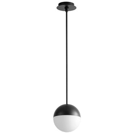 Mondo Single-Light 8" Globe Pendant - Black