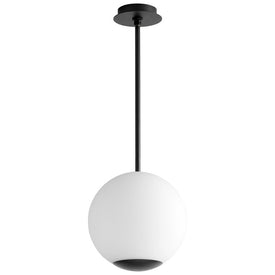 Terra Single-Light 12" LED Globe Pendant - Black