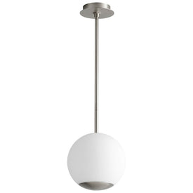 Terra Single-Light 10" LED Globe Pendant - Satin Nickel
