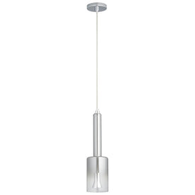 Spindle Single-Light LED Mini Pendant with Smoke Ombre Glass Shade