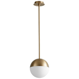 Mondo Single-Light 10" Globe Pendant - Aged Brass