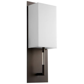 Epoch Single-Light Wall Sconce with Acrylic Shade - Oiled Bronze