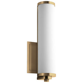 Tempus Single-Light 13" LED Bathroom Wall Sconce - Aged Brass