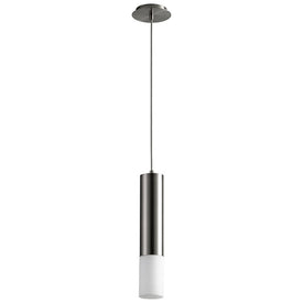 Opus Single-Light LED Mini Pendant with Glass Shade - Satin Nickel
