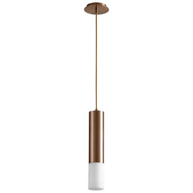 Opus Single-Light LED Mini Pendant with Glass Shade - Satin Copper