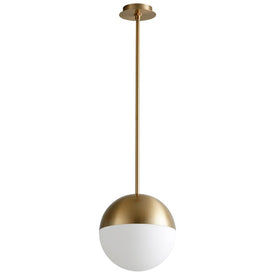 Mondo Single-Light 12" Globe Pendant - Aged Brass