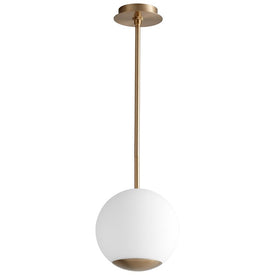 Terra Single-Light 10" LED Globe Pendant - Aged Brass